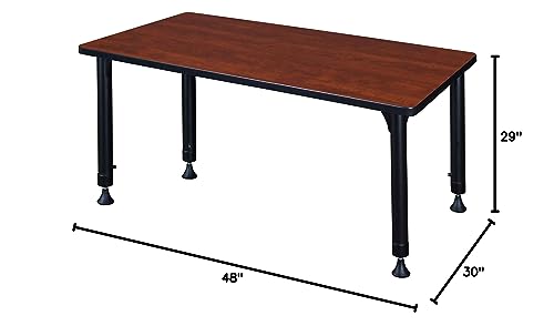 Regency Kitt Height Adjustable Classroom Table 48" x 30" Sangria