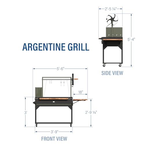 Backyard Discovery Argentine Santa Maria Wood Fire & Charcoal BBQ Grill Black