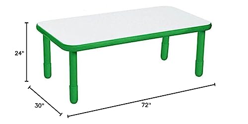 Angeles Baseline 72" x 30" Rectangular Activity Table 24" H Shamrock Green