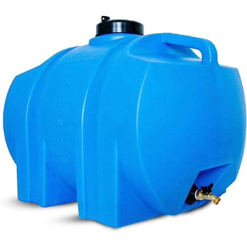 WaterPrepared 3 Pack Portable Water Tank 35 Gallon Blue