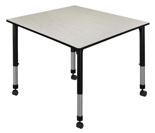 Regency Kee Height Adjustable Mobile Classroom Table 48" Maple