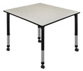 Regency Kee Height Adjustable Mobile Classroom Table 48" Maple
