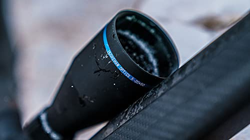 Huskemaw Optics Blue Diamond Series 5-20x50 Fogproof Waterproof Hunting Scope with HuntSmart Reticle Blue