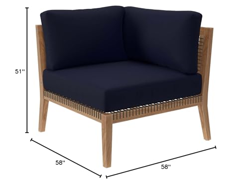 Modway Clearwater Loveseat Gray Navy
