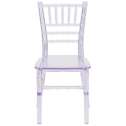 BizChair 10 Pack Child's Transparent Crystal Resin Chiavari Chair Clear