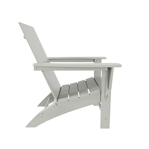 WestinTrends 8-Piece Modern Poly Folding Adirondack Chair Set Sand