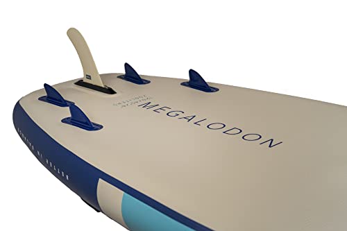 ISLE Surf and SUP Megalodon Inflatable Stand Up Paddle Board Aqua/Navy