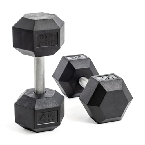 Bells of Steel Hex Dumbbells Set 5-50lb Rubber 10 Pairs