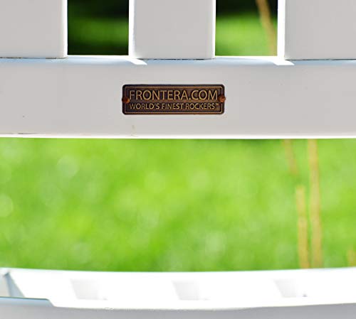 World's Finest Rocker Outdoor Rocking Chair Set of 2 with Side Table - White