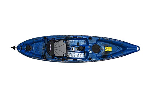 Riot Kayaks Mako 12 Sit-on-Top Fishing Kayak with Impulse Pedal Drive Neptune Blue/Black