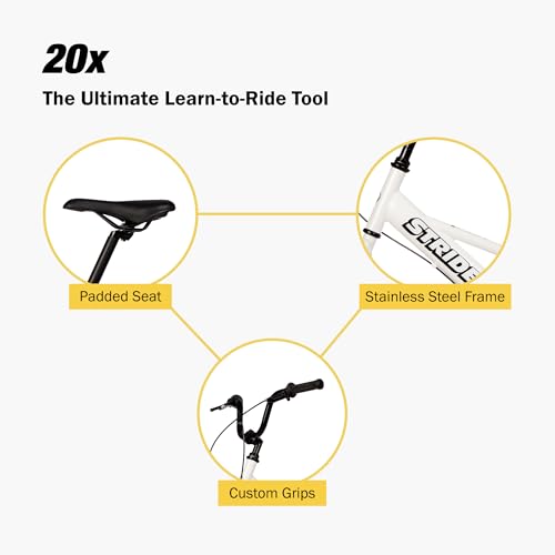 Strider 20x Learn-to-Ride Balance Bike White
