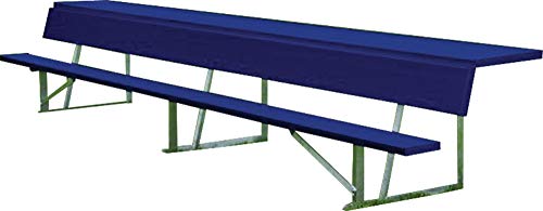 BSN SPORTS 15" Portable Bench with Back Silver