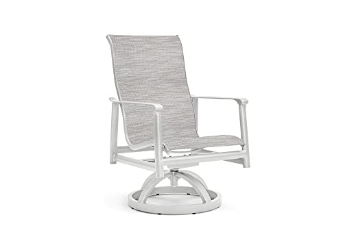 Winston Aspen Sling 2 Pack Ultra High Back Swivel Rocker Dining Chairs Coastal Mist