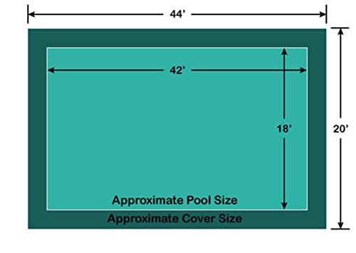 Loop-Loc 18' x 42' Rectangle Ultra-Loc III Solid In-Ground Pool Safety Cover Green