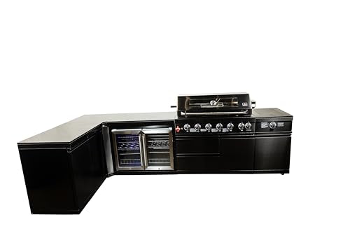 Luxuria Spas Flame Pro Series 6-burner Kitchen Black