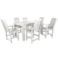 Highwood Lehigh 7pc Rectangular Counter Height Dining Set 72" x 42" White