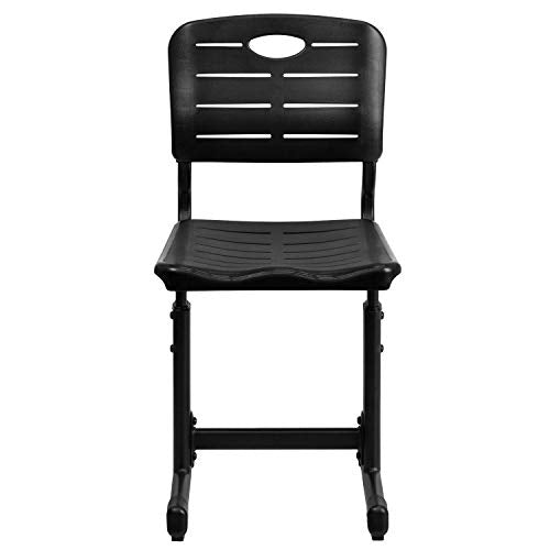 Flash Furniture Nila Adjustable Height Student Chairs Set of 6 Black