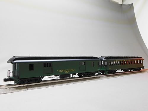 LIONEL TRAINS Canadian National Wood Baggage Coach 2 Pack O Gauge Natural Color