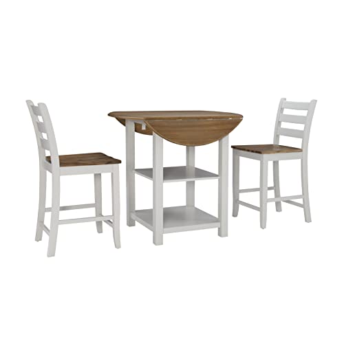 Powell Company Sita Three Piece Counter Dining Set Light Grey & Birch