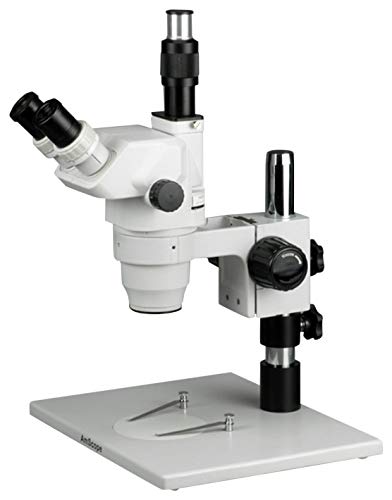 AmScope ZM-1TZ Trinocular Stereo Zoom Microscope White