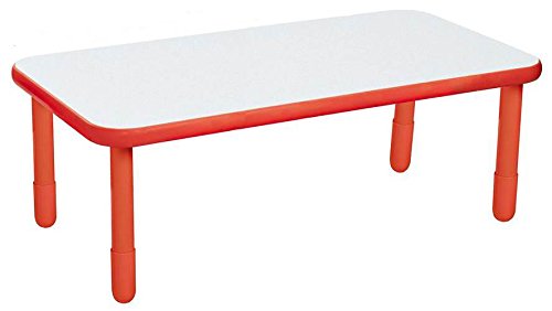 Angeles Baseline 72"x30" Rectangular Activity Table 24" H Candy Apple Red