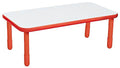 Angeles Baseline 72"x30" Rectangular Activity Table 24" H Candy Apple Red