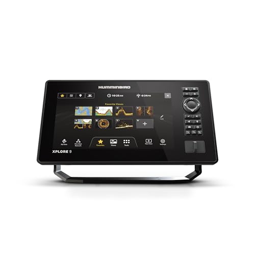 Humminbird XPLORE 9 GPS Fish Finder Head Unit with MEGA Side Imaging+ & HD Touchscreen Display Black