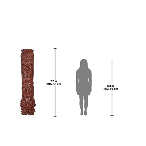 Design Toscano Grand Island Tiki Totem Statue Faux Woodtone Finish