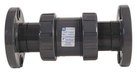 Hayward True Union Check Valve TC1300FE 3-Inch PVC EPDM Seals Flanged End