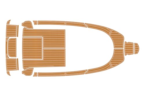 Outdek EVA Foam Faux Teak Marine Floor Brown Over White
