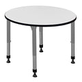 Romig Kee 36" Adjustable Classroom Activity Table Grey/White