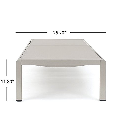 Christopher Knight Home Cape Coral 4-Pc Outdoor Mesh Chaise Lounge Set Grey