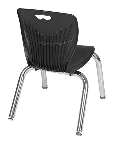 Regency Kee Adjustable Mobile Classroom Table Set with 12" Andy Chairs Grey/Black