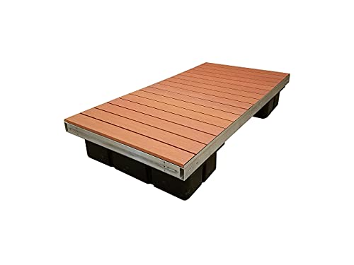 Patriot Docks Low Profile Floating Dock Section 4ft x 8ft Brown Woodgrain