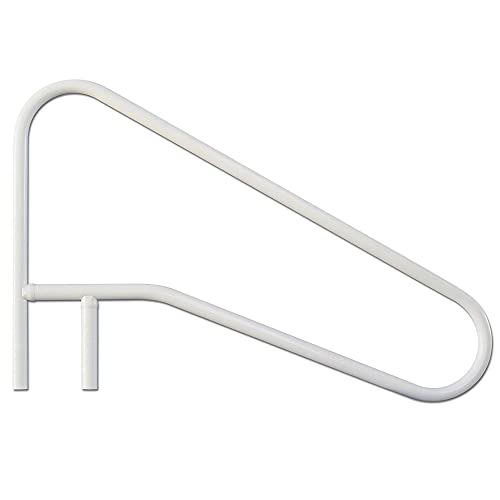 SAFTRON Cross Braced 3-Bend Pool Rail White