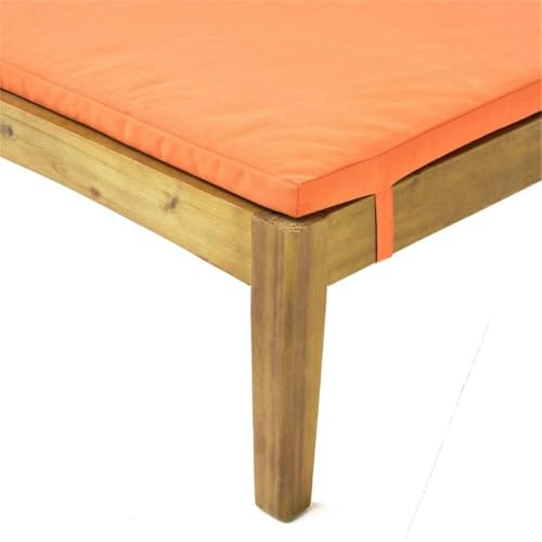 Afuera Living Outdoor Chaise Lounge Set of 4 Teak and Orange