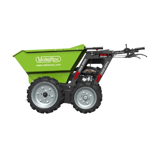 Wallemac Compact All Terrain Wheelbarrow 550lbs Gas Powered Green