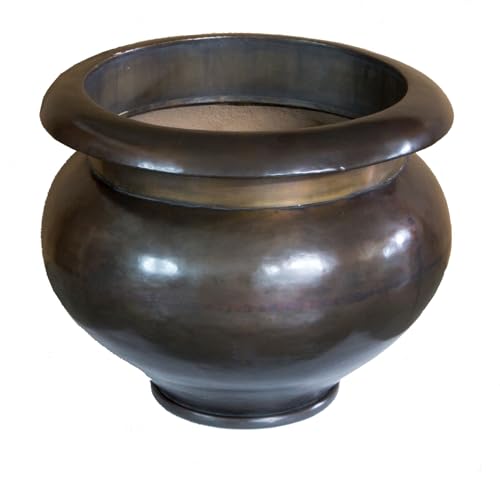 Garden Artisans 'Arzu' Brass Urn Planter 24 Inch Diameter Brass Bronze Finish