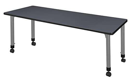 Romig Kee Height Adjustable Mobile Classroom Activity Table 72x24 Grey