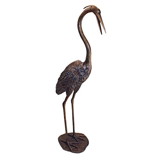 Design Toscano Grande Heron Head High Cast Bronze Garden Statue Bronze