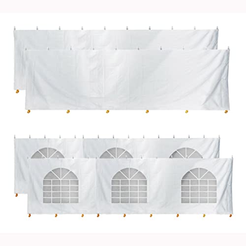 TentandTable 30' x 30' Premium Blockout Sidewall Kit for Canopy Tents White