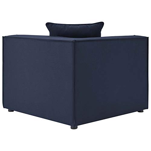 Modway Saybrook Outdoor Patio Upholstered 2-Piece Sectional Sofa Loveseat Navy