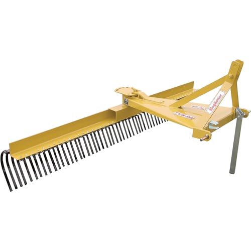 King Kutter 3-Pt. Landscape Rake 8Ft. Yellow