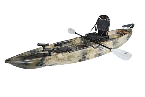 BKC Brooklyn 11.5 Pro Single Kayak 11-Foot 8 inch Sit On Top Fishing Kayak CAMO