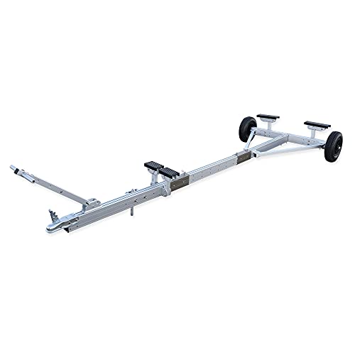 Seamax Aluminium Portable Boat Dolly Set with Handle Silver