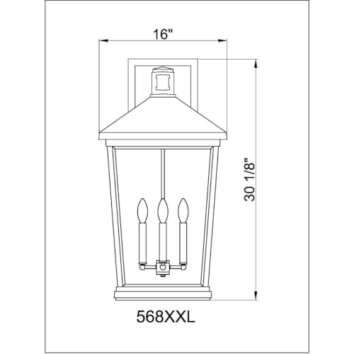 Z-Lite 4 Light Outdoor Wall Sconce Black