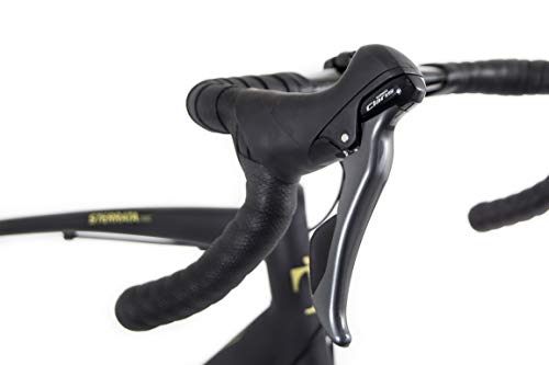 Tommaso Sterrata Sport Performance Aluminum Gravel Bike Carbon Shimano Claris 24 Speeds Road Bicycle Black/Gold
