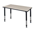 Regency Kitt Height Adjustable Classroom Table 48" x 30" Light Maple