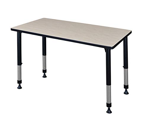 Regency Kitt Height Adjustable Classroom Table 48" x 30" Light Maple