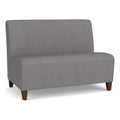 Lesro Siena Lounge Armless Loveseat Walnut Legs Castillo Gray